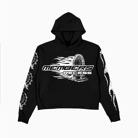 Washed Signature Ferris Wheel Hoodie Black